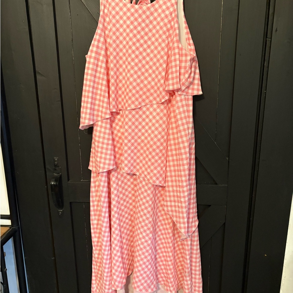 River Island Pink Checkered Kids Dress